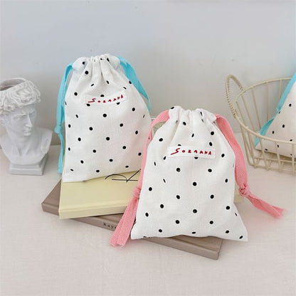 Dotted Drawstring Pouch