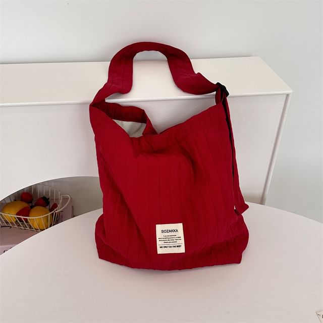 Plain Applique Tote Bag