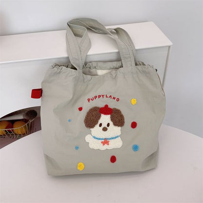 Cartoon Drawstring Shopper Bag