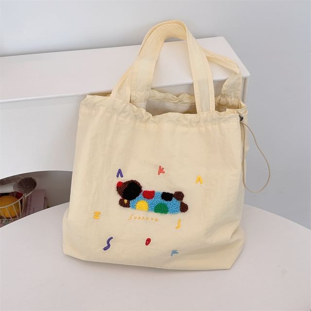 Cartoon Drawstring Shopper Bag