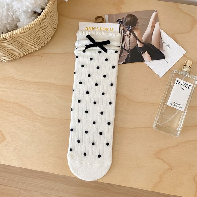 Dotted Bow Socks