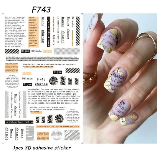 Bug Lettering Nail Art Stickers (Various Designs)