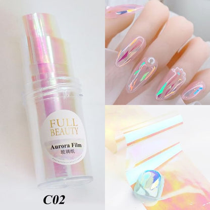 Holographic Film Nail Art Decoration