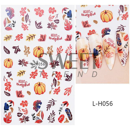 Autumn Nail Art Stickers (Various Designs)