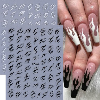 Flame Nail Art Stickers