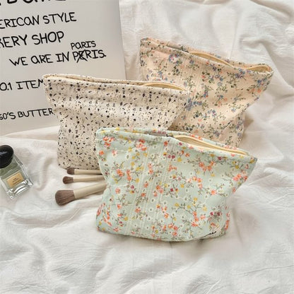 Floral Print Cosmetic Pouch