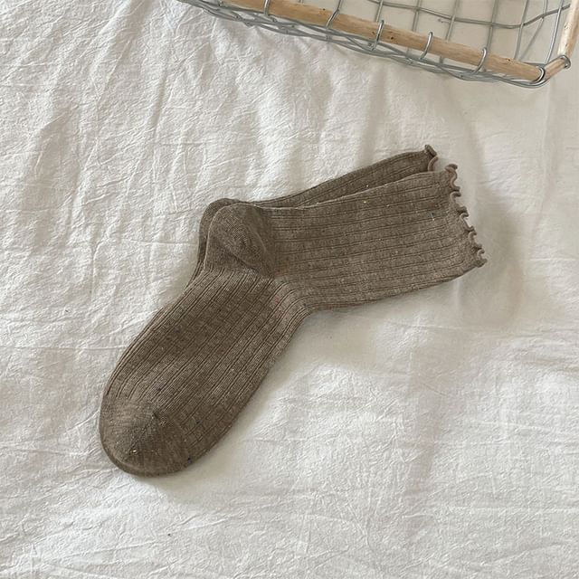 Lettuce Edge Ribbed Socks