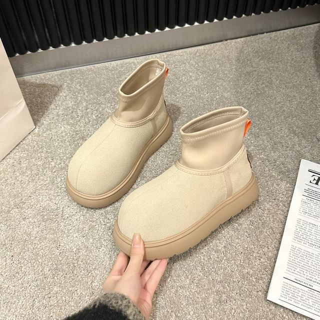 Platform Plain Ankle Snow Boots