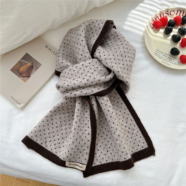 Dotted Knit Scarf