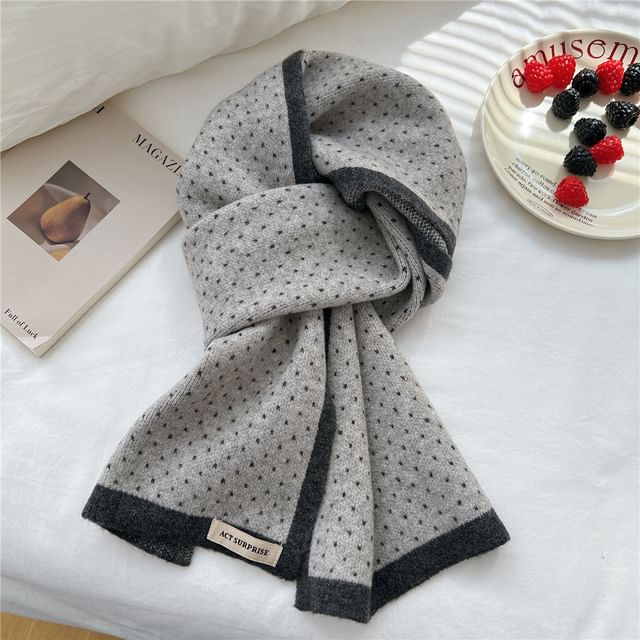 Dotted Knit Scarf