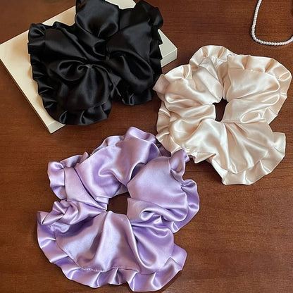 Ruffled Plain Scrunchie