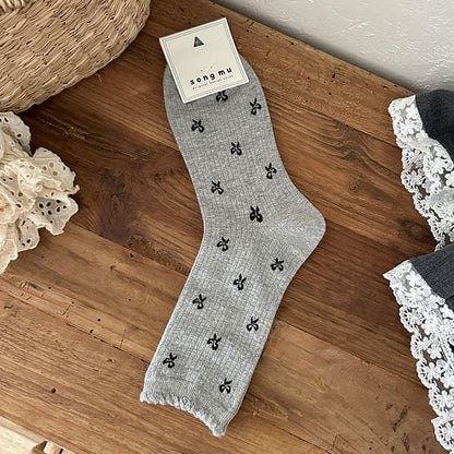 Patterned Crew Socks