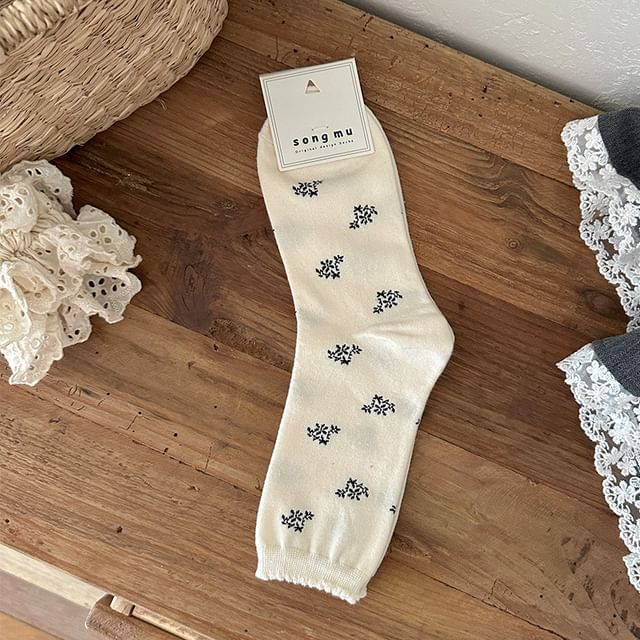 Patterned Crew Socks