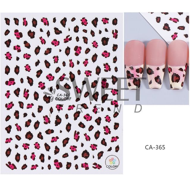 Leopard Print Nail Art Stickers (Various Designs)