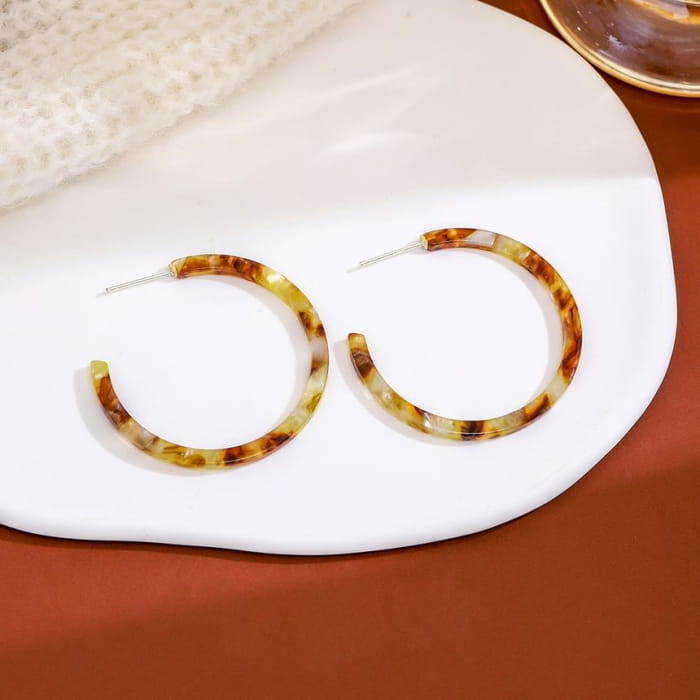 Acetate Open Hoop Earring