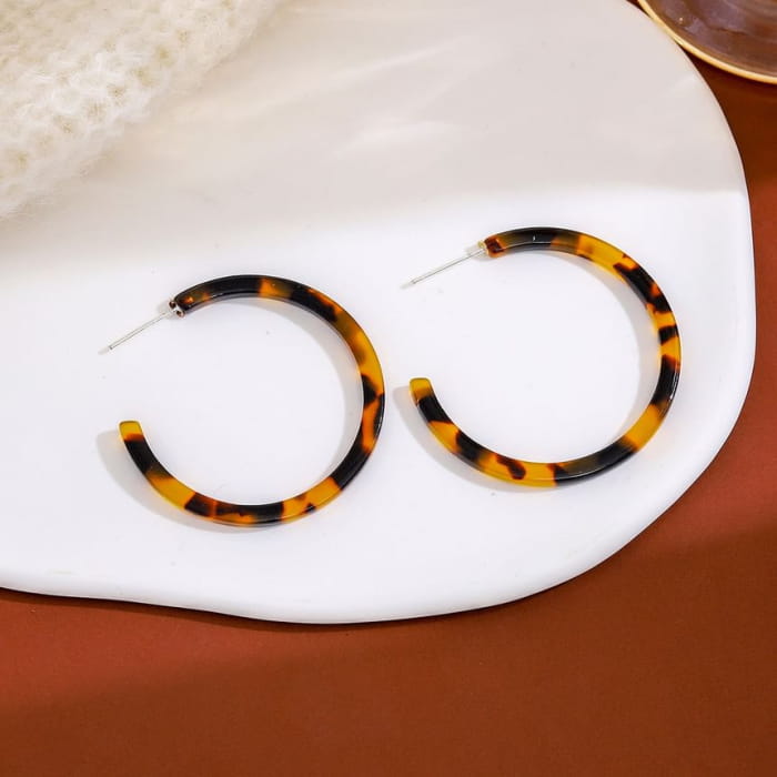 Acetate Open Hoop Earring