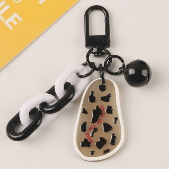 Acrylic Bell Chunky Chain Bag Charm Keyring (Various