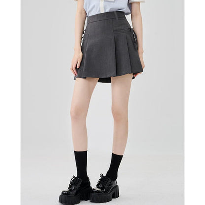 Aesthetic Outfit Grey Mini Skirt