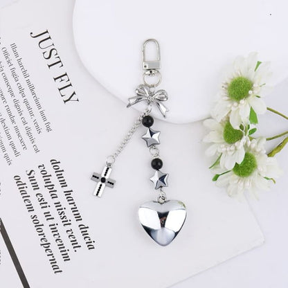 Alloy Bag Charm Keyring (Various Designs) - Q1645-2 - Black