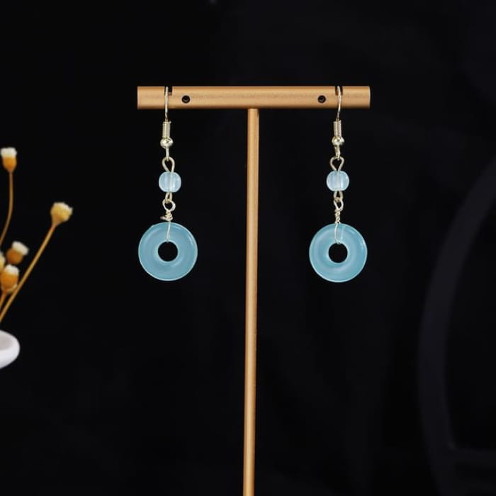 Alloy Chandelier Earring - E3997 - 1 Pair - Pale Blue