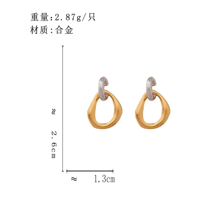 Alloy Half Hoop Earring