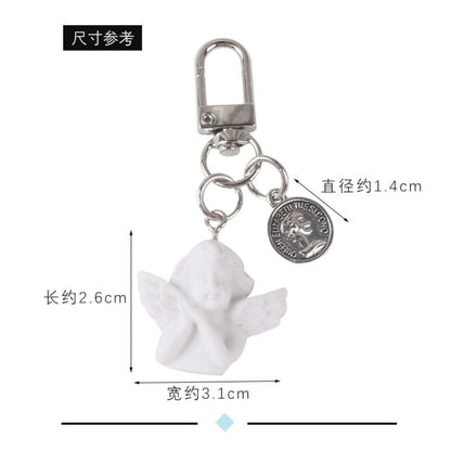 Angel Faux Alloy / Pearl Bag Charm Keyring (Various Designs)