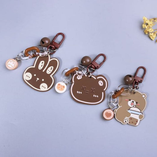 Animal Acrylic Bag Charm Keyring (Various Designs)