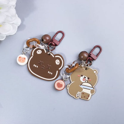 Animal Acrylic Bag Charm Keyring (Various Designs)