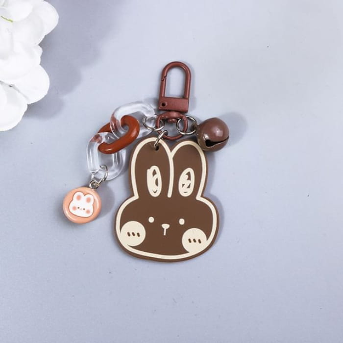 Animal Acrylic Bag Charm Keyring (Various Designs)