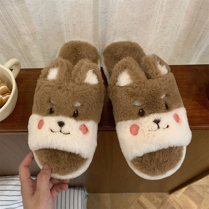 Animal Fleece Home Slippers