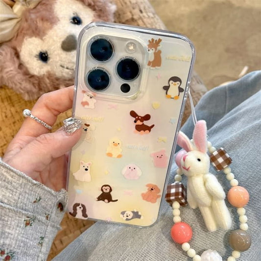 Animal Phone Case / Strap / Set - iPhone 15 Pro Max / Plus