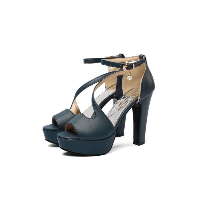 Ankle Strap Platform Chunky Heel Sandals