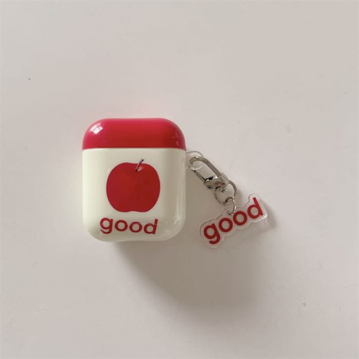 Apple AirPods / Pro Earphone Case Skin - With Charm - Red &