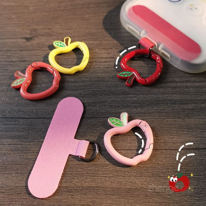 Apple Alloy Clip Phone Charm / Lanyard Pad / Set