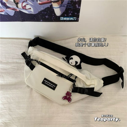 Applique Belt Bag / Charm / Set - With Panda - Off-White