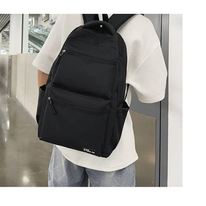 Applique Multi-Pocket Backpack