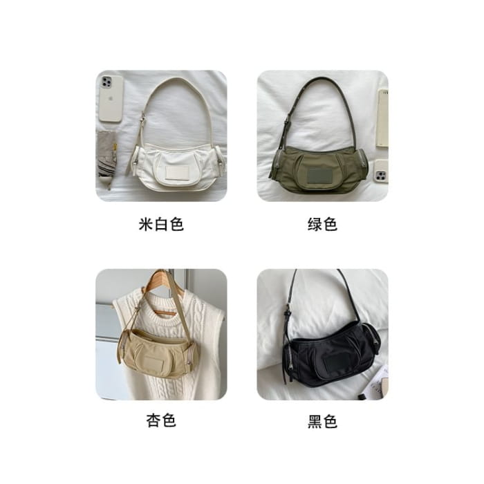 Applique Nylon Shoulder Bag