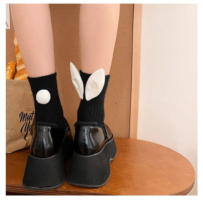 Asymmetrical Rabbit Ear Socks