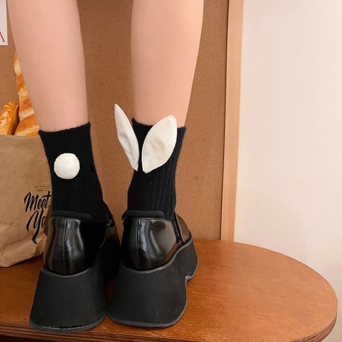 Asymmetrical Rabbit Ear Socks