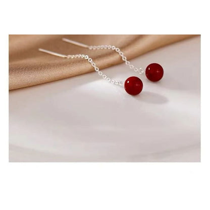 Bead S925 Sterling Silver Threader Earring