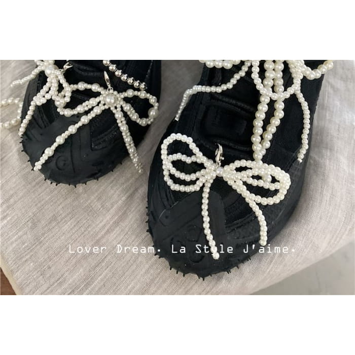 Beaded Ribbon Shoe Accessory