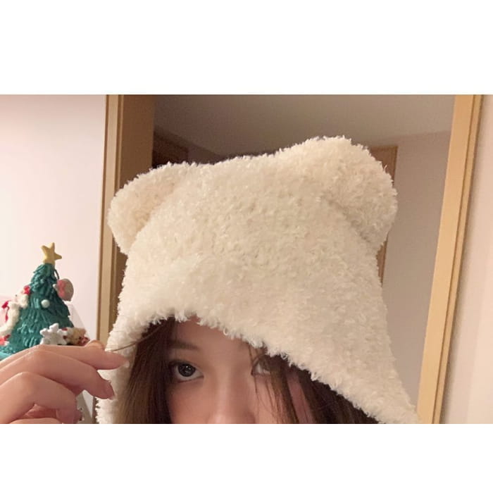 Bear Ear Knit Bonnet Hat - Hats