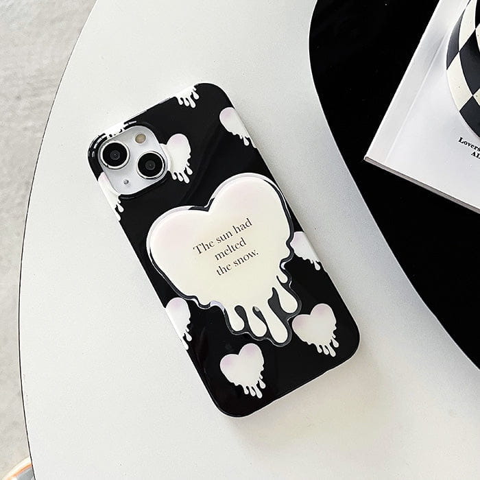 Black and White Heart iPhone Case - IPhone