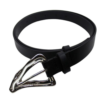 Black Asymmetrical Buckle Belt - Belts