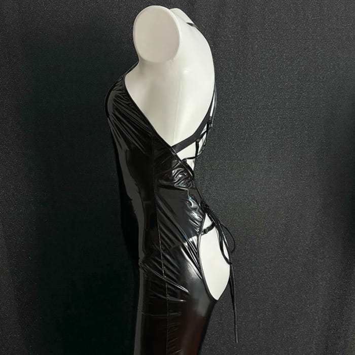 Black Cosplay Mermaid Backless Lingerie Dress - One Size