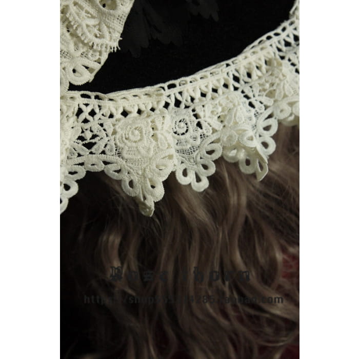 Black Halloween Lace Witch Hat