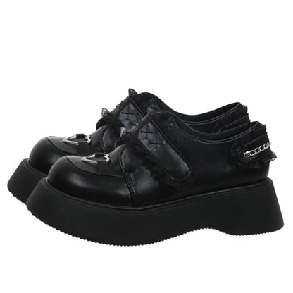 Black Platform Lace Lolita Mary Janes Shoes - 1 / 35