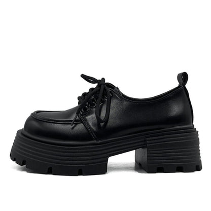 Black Platform Oxford Boots - EU35 (US5.0) / Matte