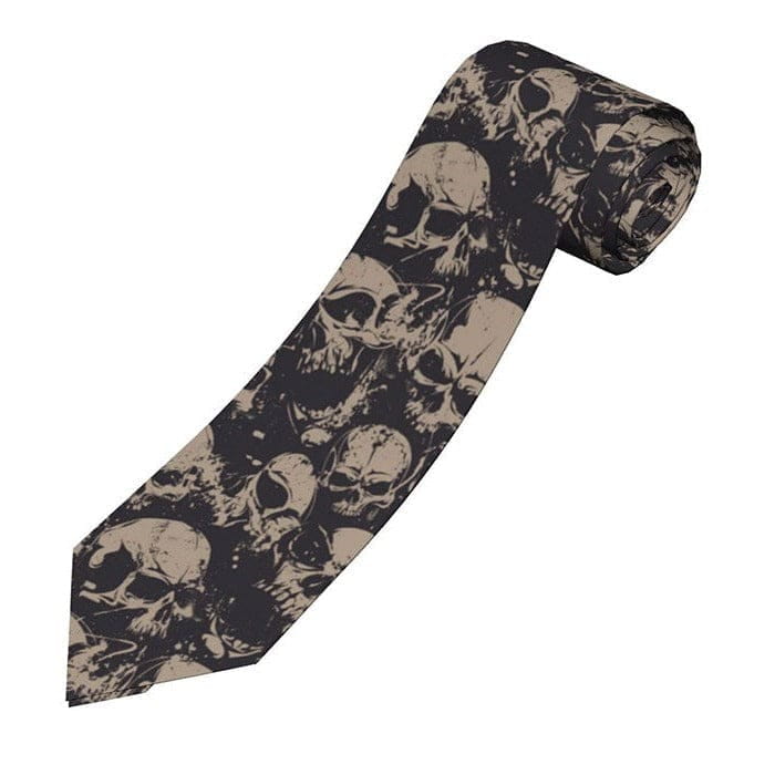 Black Skull Tie - Black - Other