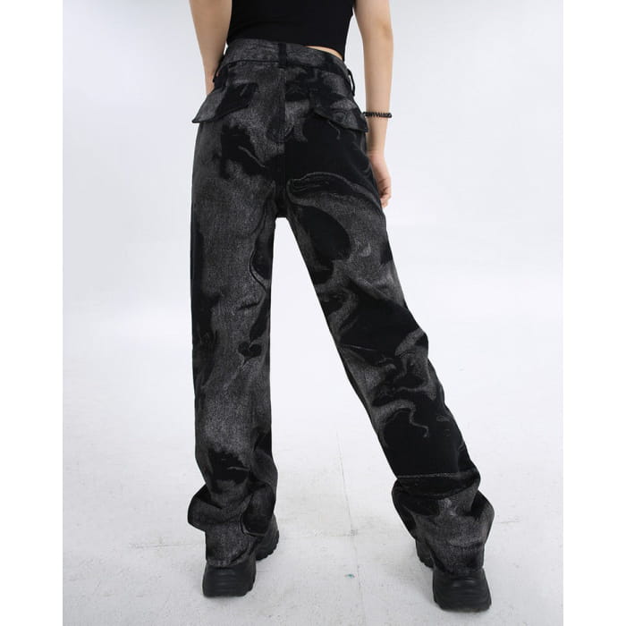 Black Straight Leg Jeans